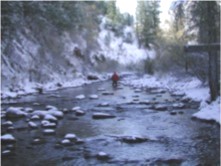 Image of Winter stream flow measurements